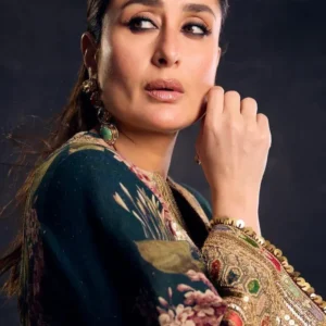 Kareena Kapoor Khan Teal Blue Colour Outfit with Pant
