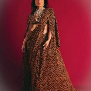 Karina Kapoor leopard Print Saree and one leopard