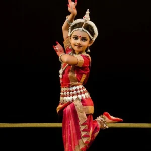 Red Bharatnatyam Girl Dance Dress