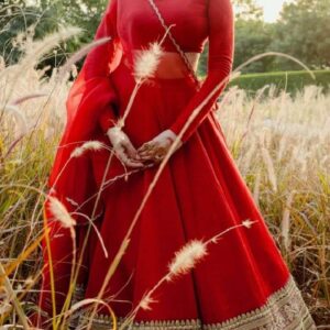 Aditi Rao Haydri Red Colour Traditional Lehenga