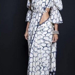 Shilpa Shetty White Colour Photoshoot Satin Georgette Saree